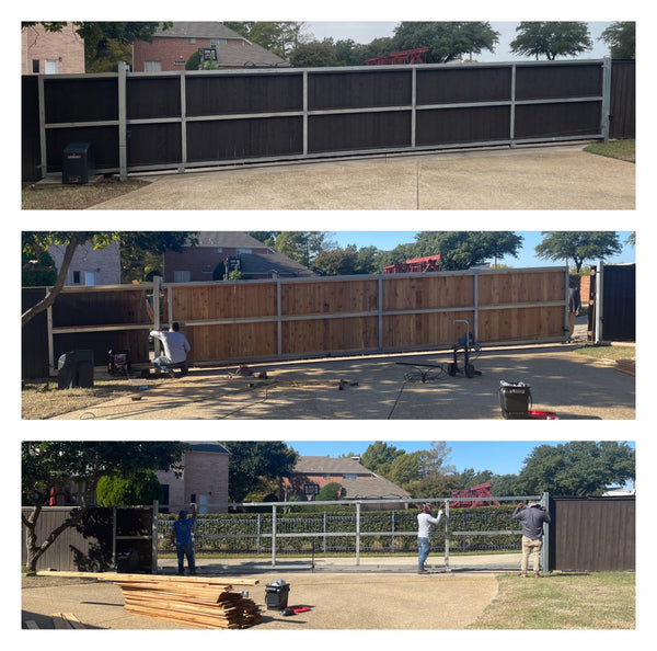 37 foot galvanized sliding gate