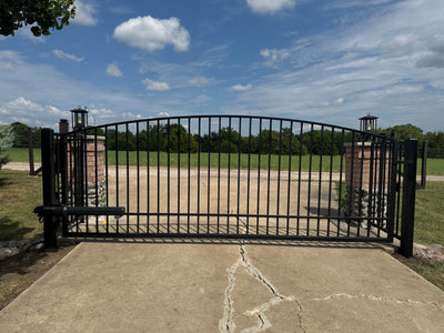 Iron swing gate installation - McKinney