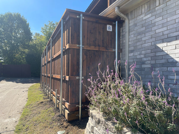 Cedar fence installation in The Colony