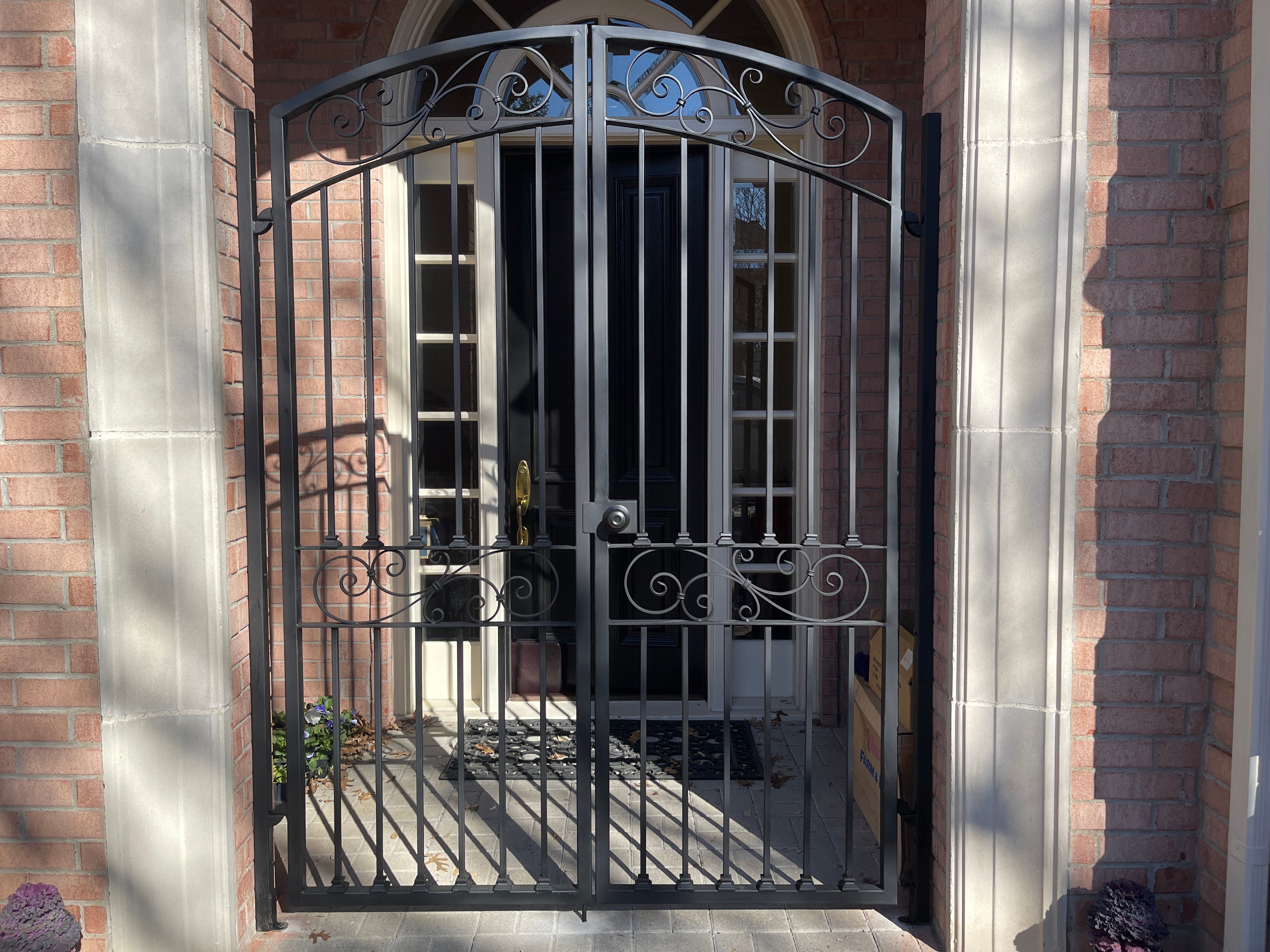 Custom iron gate installation for the front door in Plano! – AS GATE ...
