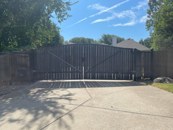 McKinney dual swing gate foundation repair