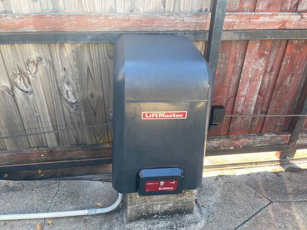 New installation of LIFTMASTER sliding gate operator in Garland!