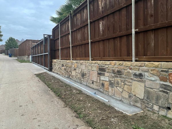 Track concrete base installation in Frisco!