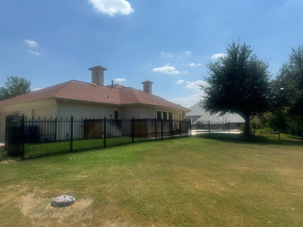 Wrought iron fence maintenance project - Flower Mound