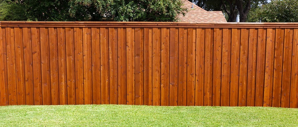 Vertical wood fence