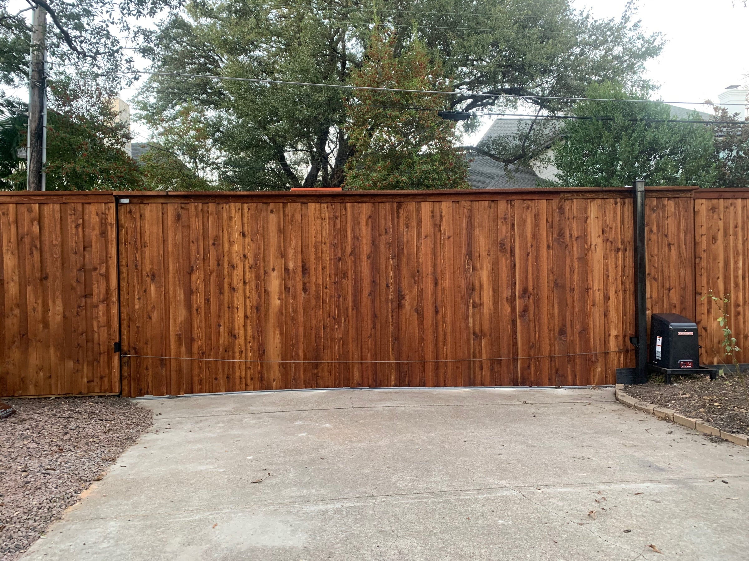 Wood sliding gate - AS GATE & FENCE